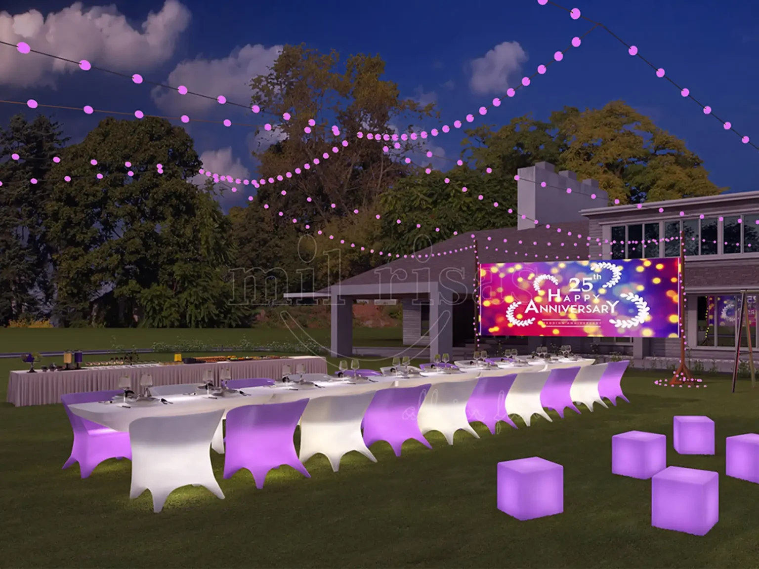 Celebrate Your Anniversary with the LED Outdoor Light-up Armchair