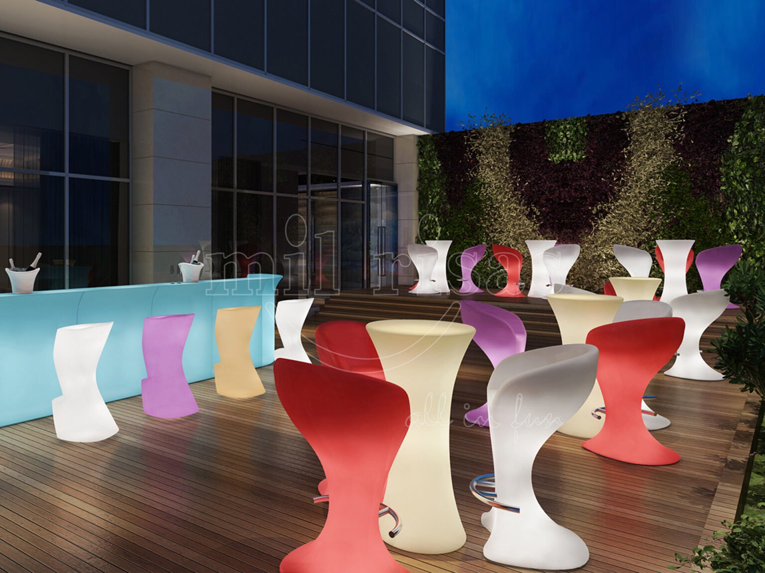 Create a Chic Hotel Escape with Glowing LED Light-up Bar Chair