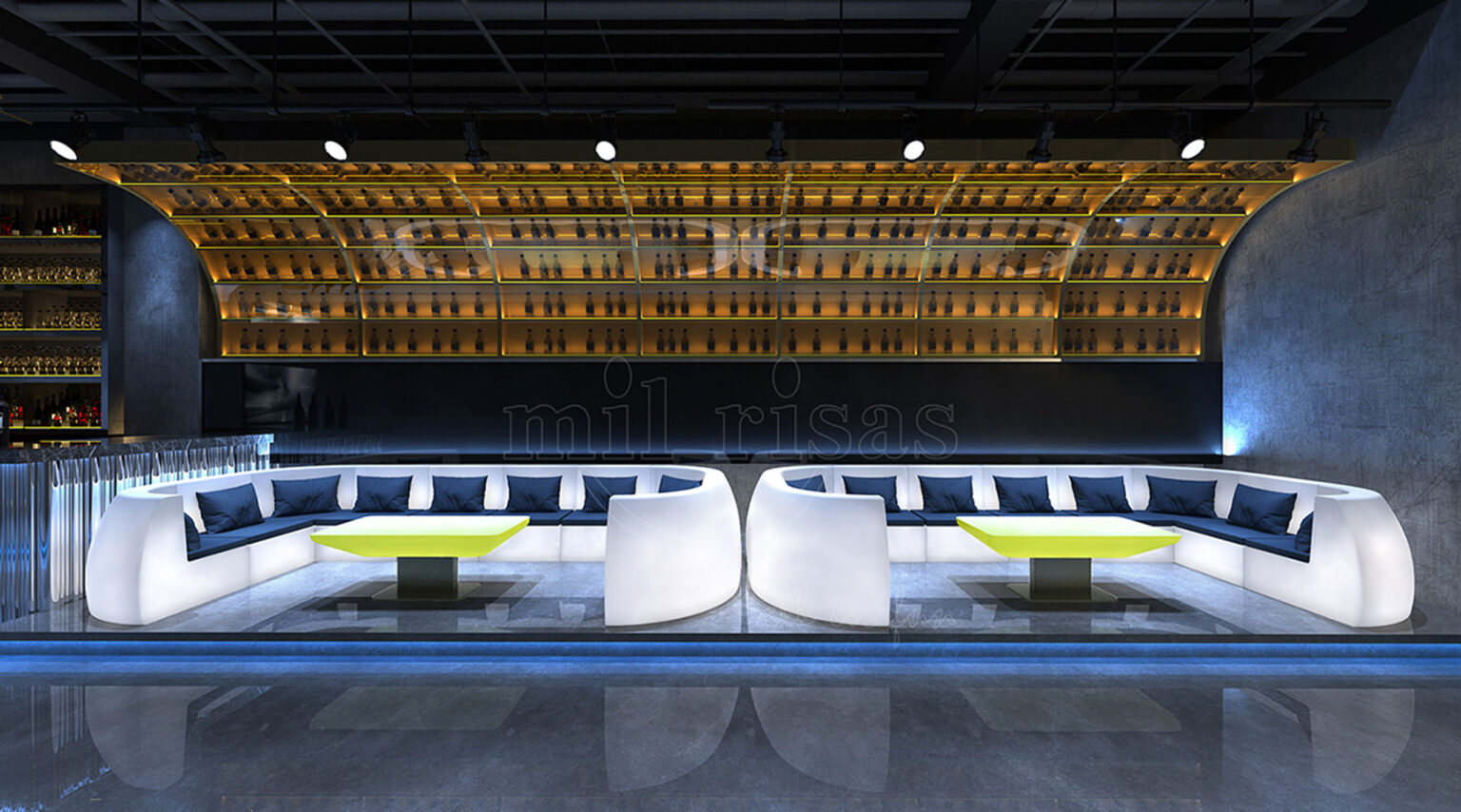 Create a Neon Focal Point in Your Bar with the Medium LED High End Table