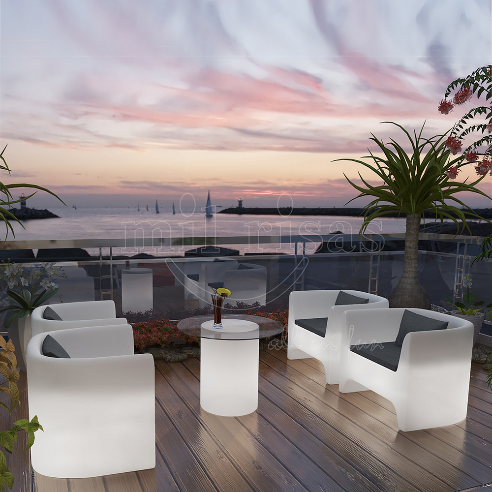 Create a Relaxing Lounge Vibe with the Round LED Lighted Table