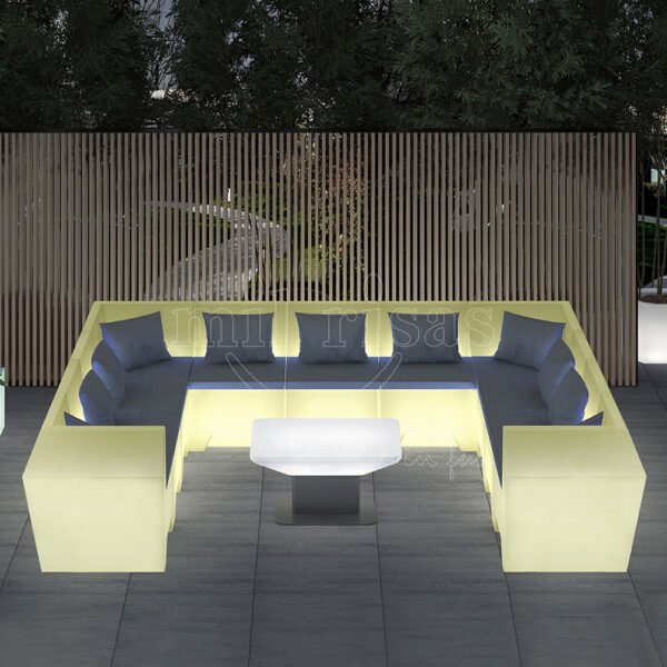 Create a Stunning Night Ambience with This LED Sectional Couch