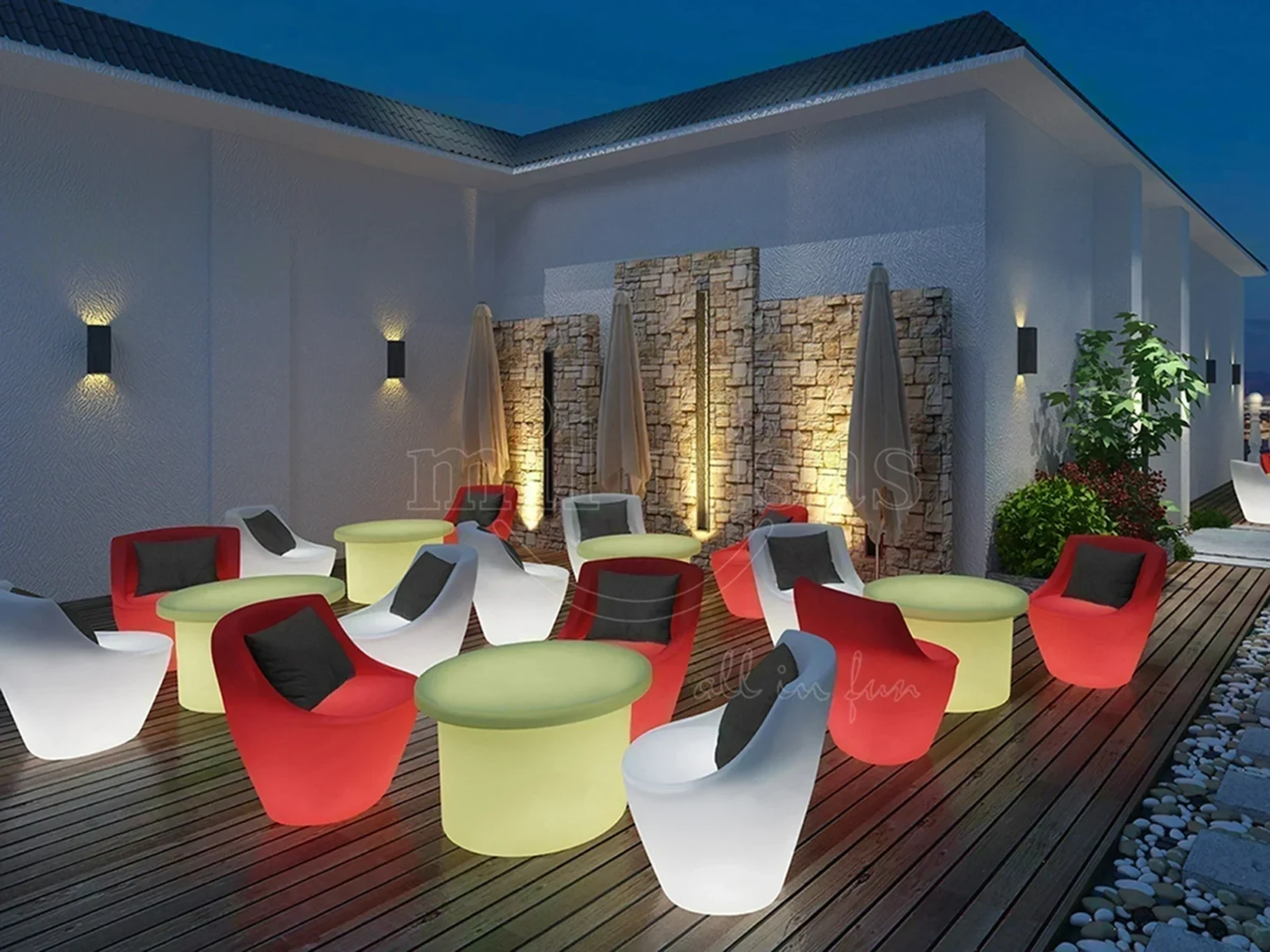 Create a Vibrant Terrace Experience with the LED Bar Chair
