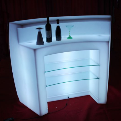 Curved Light-up Bar Counter Table 1