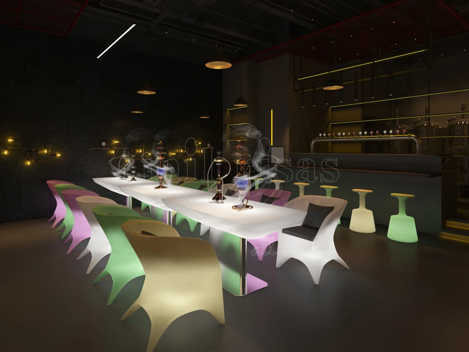 Enhance Your Hookah Lounge with the Color-Changing LED Lounge Chair