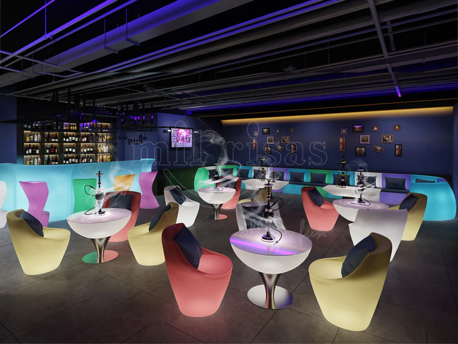 Experience Vibrant Vibes with the LED Color Changing Chair in Your Hookah Lounge