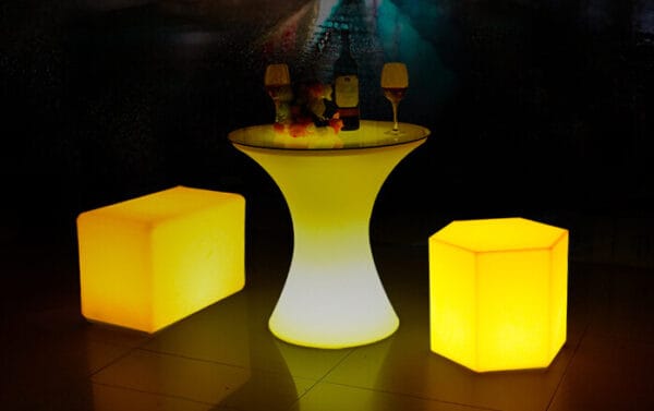 Hexagonal Light-up Stool | LED Light Furniture