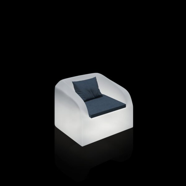 LED Armchair RGB with seat cushion and lumbar pillow