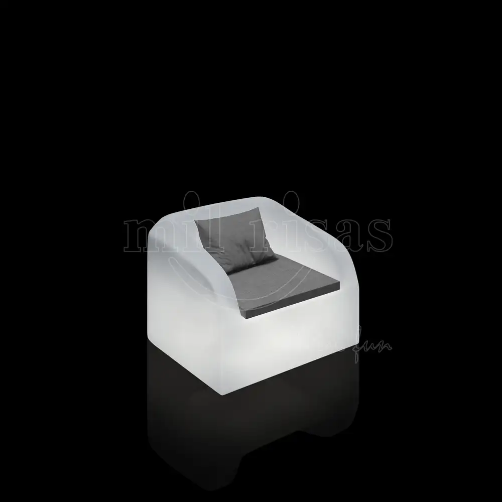LED Armchair RGB with seat cushion and lumbar pillow