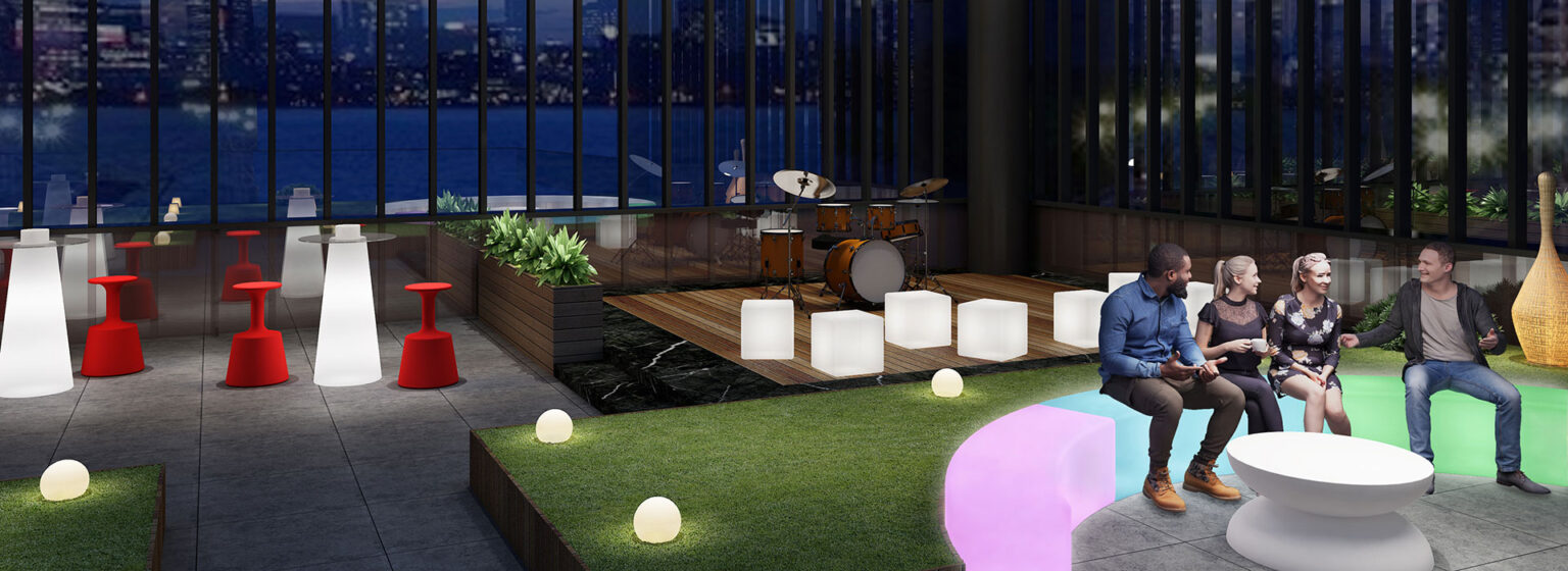 LED Glow Furniture Illuminate and Outdoor Events Colorfuldeco