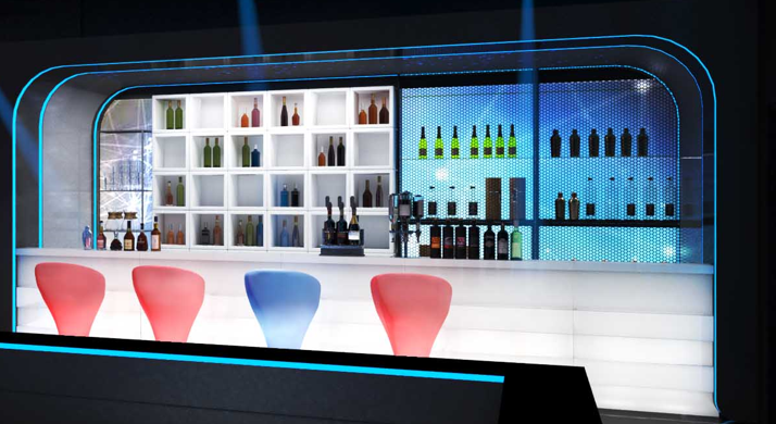 LED Nightclub Bar Counter Furniture