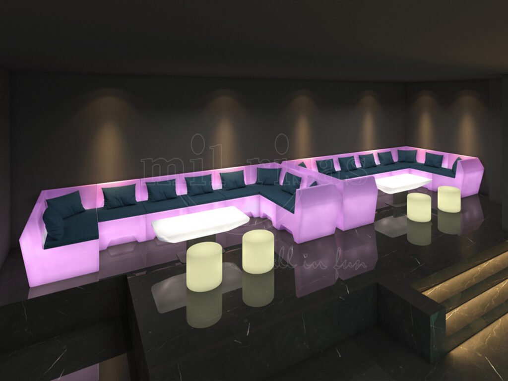 Light Up Sectional Couch for Lounge Bar Perfection