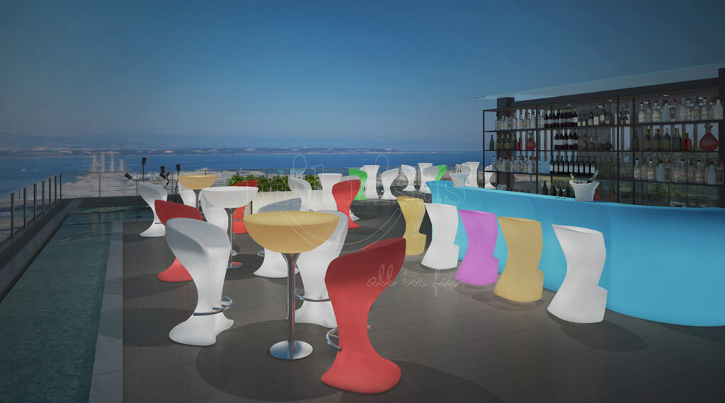 Light Up Your Rooftop Bar Nights with a Stylish LED Coffee End Table