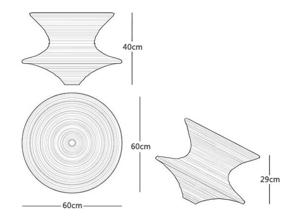 Lit-Up Small Spun Chair size