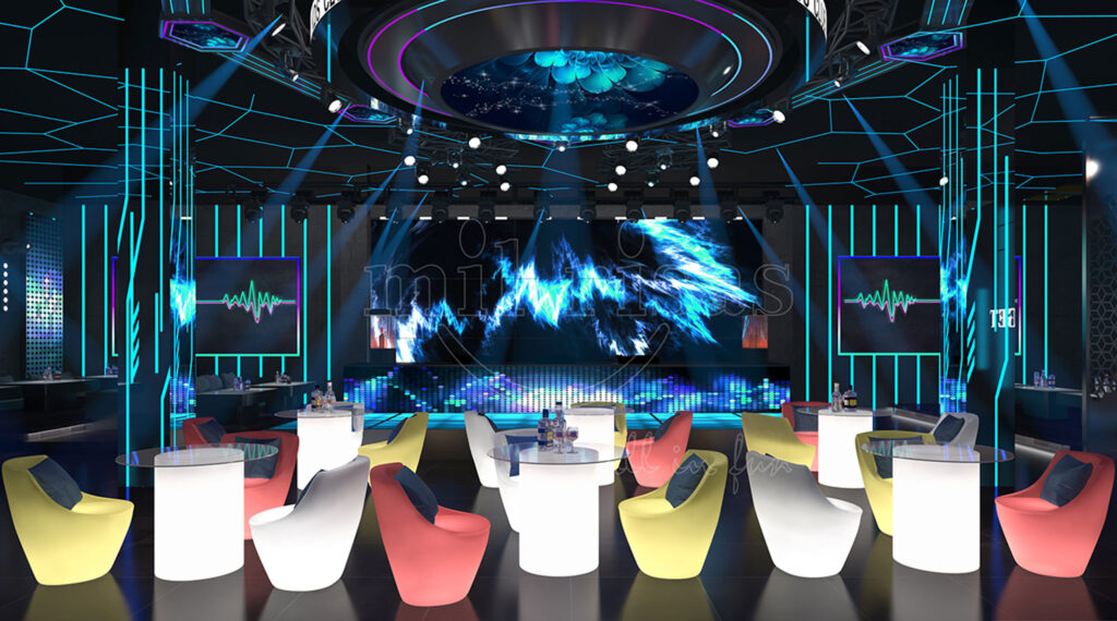 Set the Mood in Your Bar with the Stylish Round LED Lighted Table