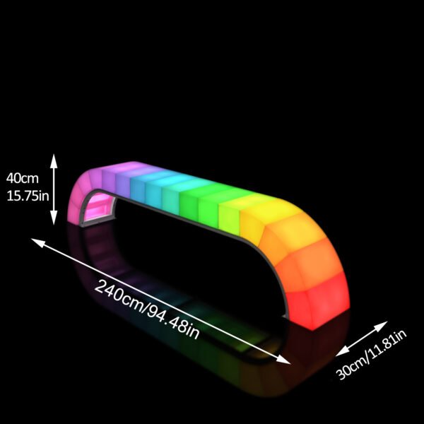 Size of LED Park Long Bench