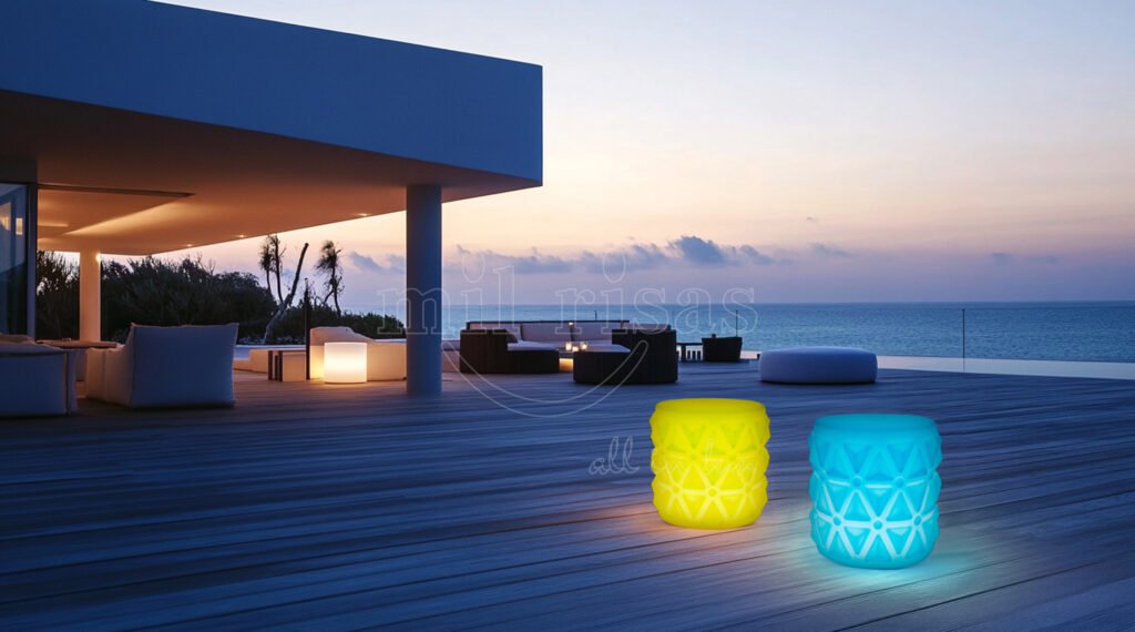 Turn Any Outdoor Space into a Tropical Retreat with the LED Pineapple Stool Bar Stool