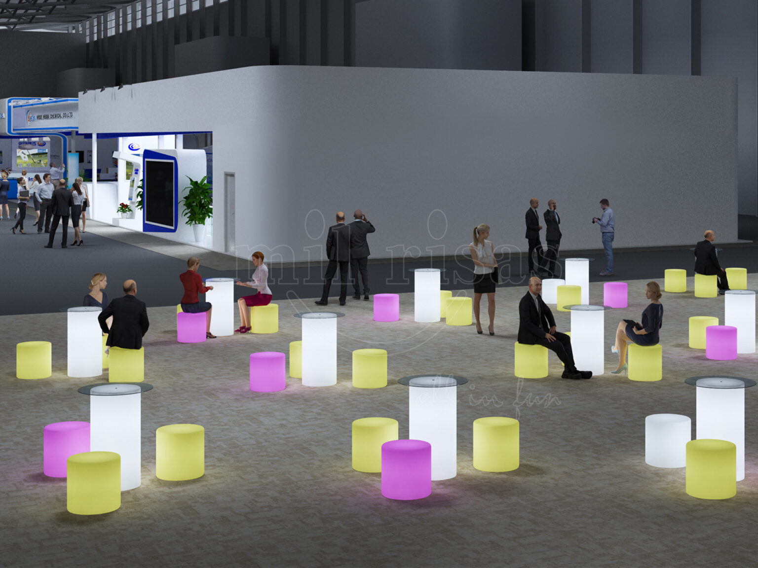 Upgrade Your Exhibition Lounge with the Round LED Lighted Table