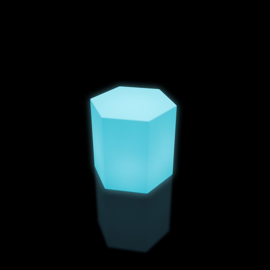 Hexagonal Light-up Stool