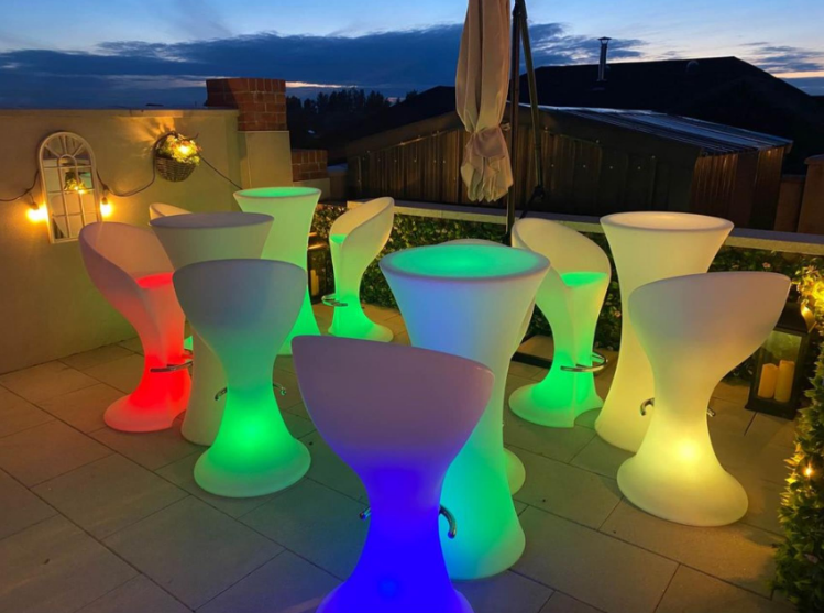 illuminated bar chairs For patio party