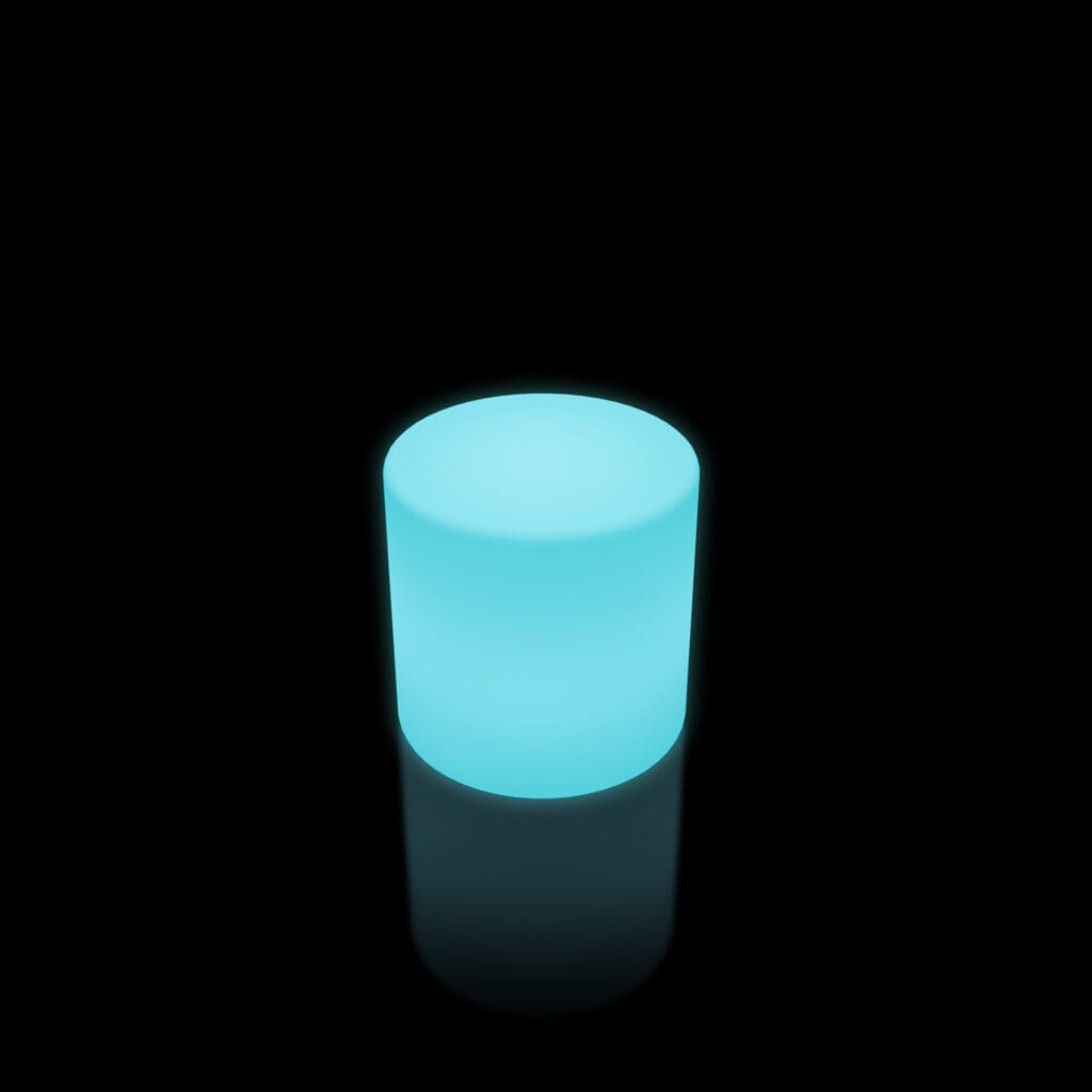 LED Round Stool | LED Glowing Light Cylinder Bar Stool | Colorfuldeco