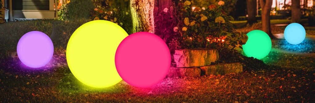 Lampe de sphère à boule LED brillante de 25 cm avec télécommande