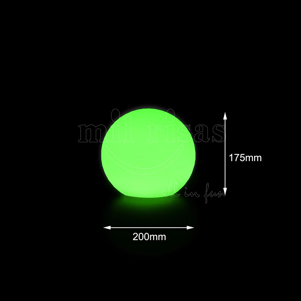Size of Glow In The Dark Ball 20 cm
