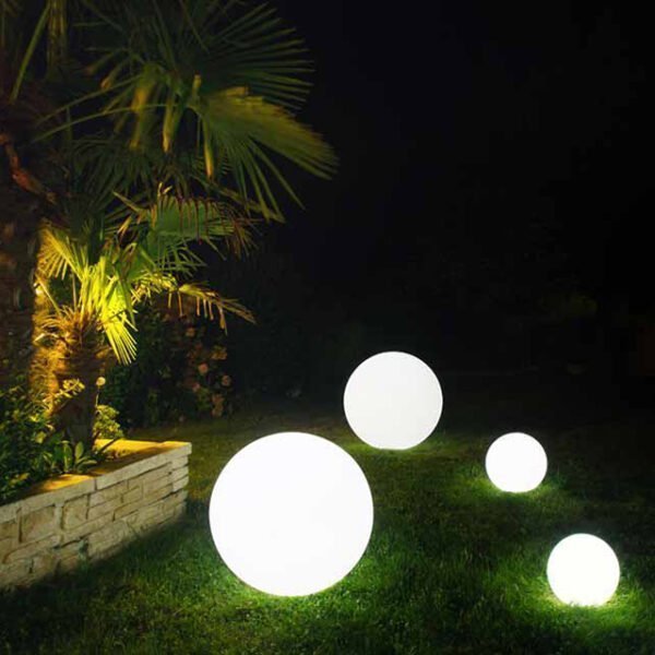 led garden balls