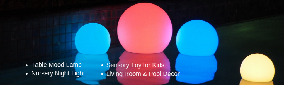 waterproof glow in the dark ball lamp 25 cm