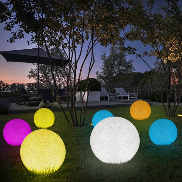 outdoor garden marbled solar glow balls