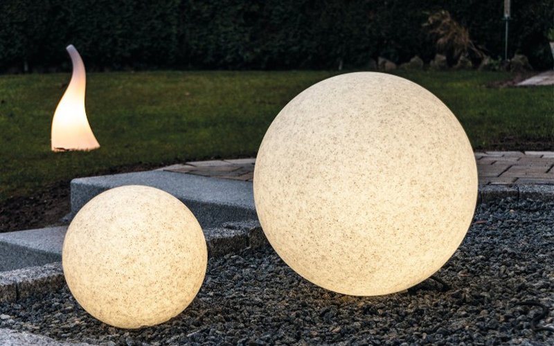 outdoor marble stone solar glow balls