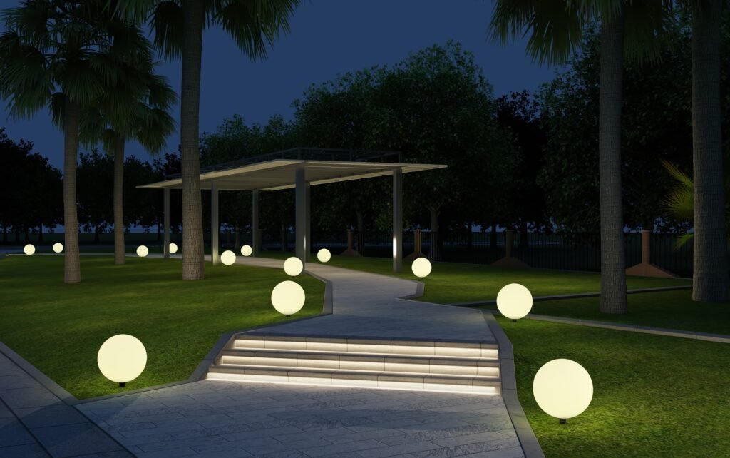 Outdoor Solar Light Balls illuminated Your Area