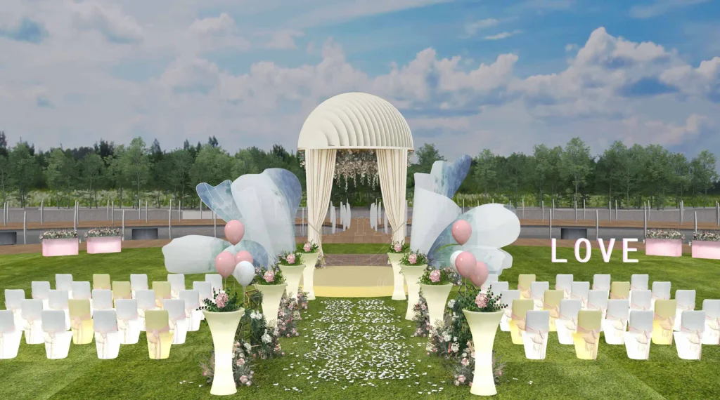 Create a Magical Wedding Atmosphere with Lighted Flower Pots