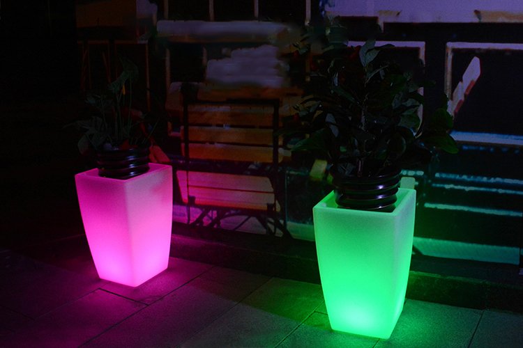 Lighted flower pots outdoor for sale