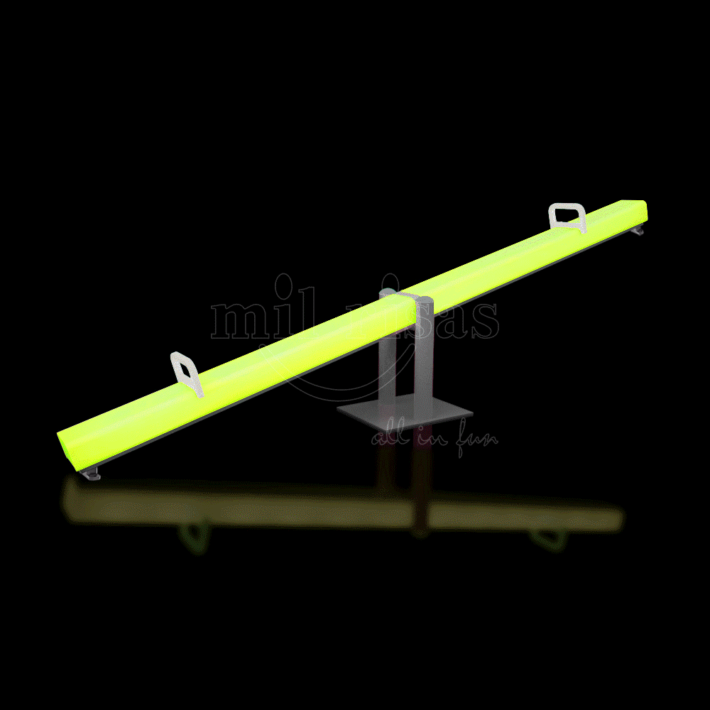 Two-Person LED Seesaw Showcasing Vibrant Color-Changing LEDs