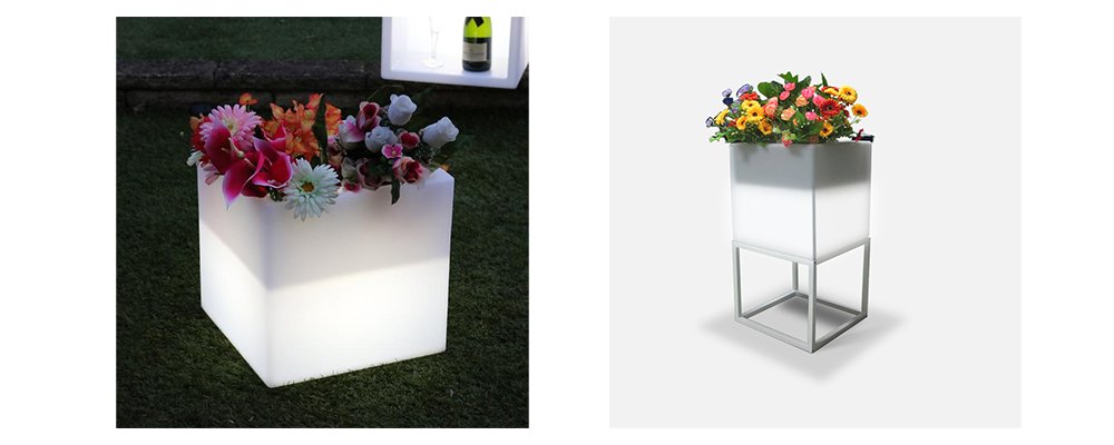 cubical color changing flower pots