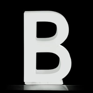 glow letters B