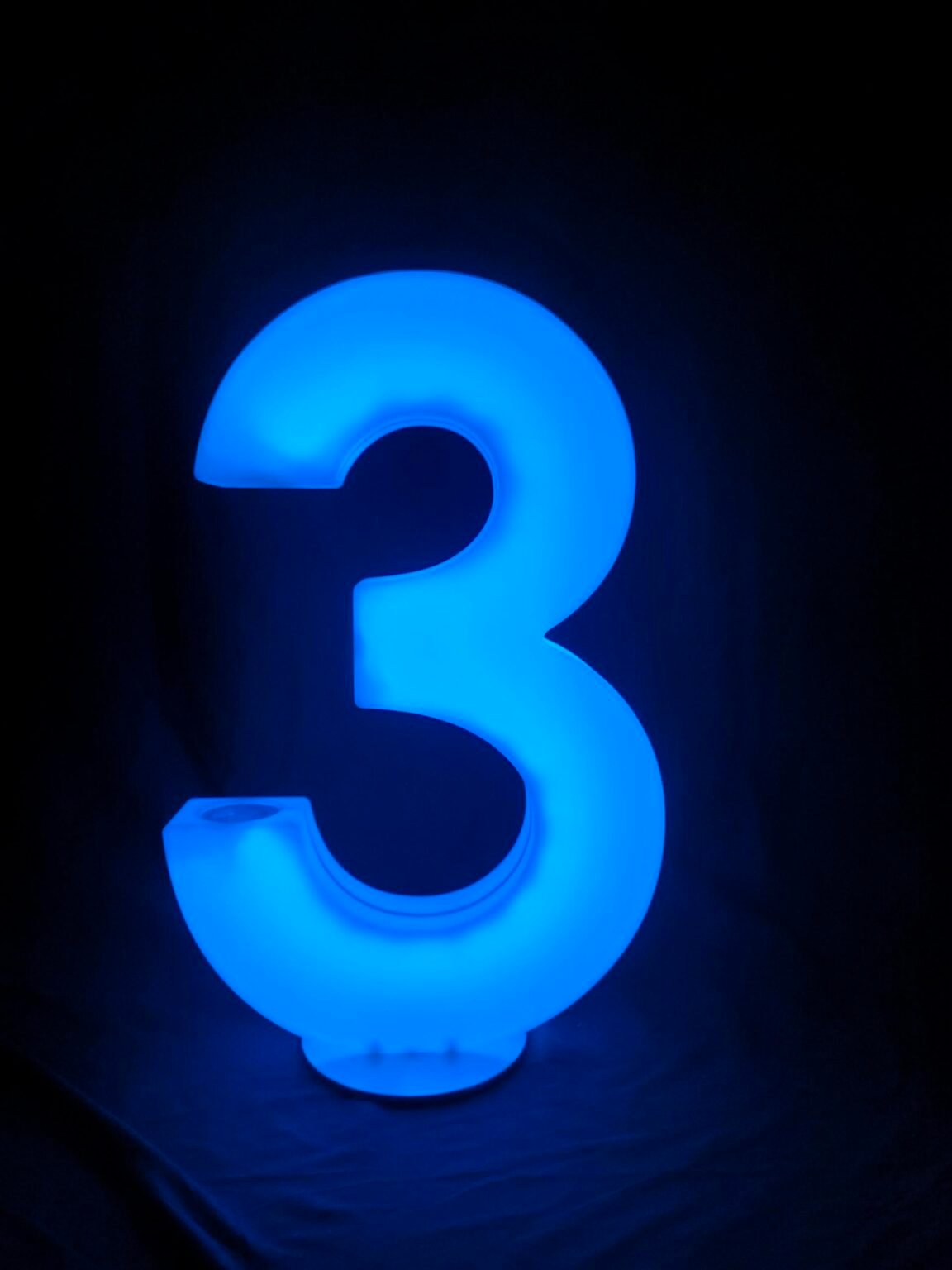 LED Light Numbers 3 | LED Numbers | Colorfuldeco