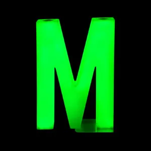 led lit letters M