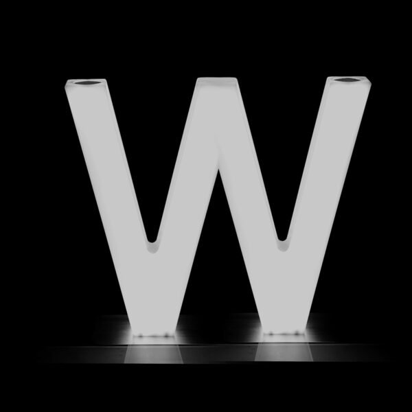 neon glow letters W-1