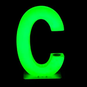 small led letters C