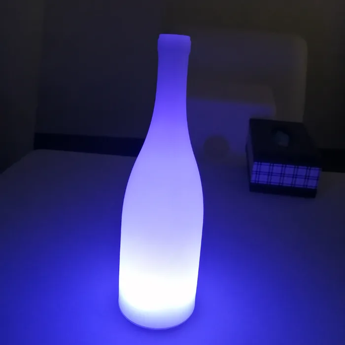 Colorfuldeco lámparas de botella de cerveza de diseño de lámpara de escritorio led más brillantes para púrpura decorativa