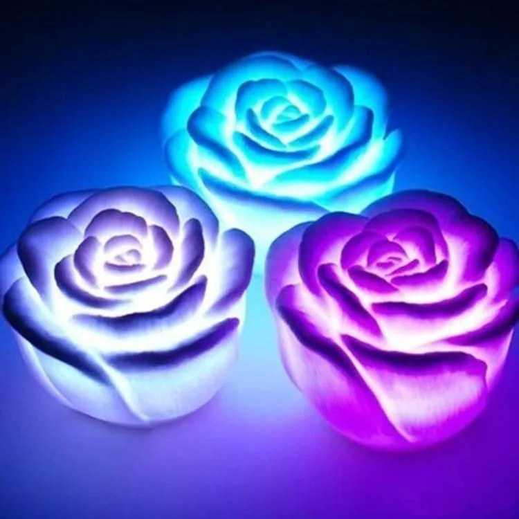 Draadloze afstandsbediening oplaadbare waterdichte batterij tafellampen van led rose light night romantische party decor