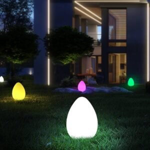 Outdoor LED egg-shaped cordless floor lamp