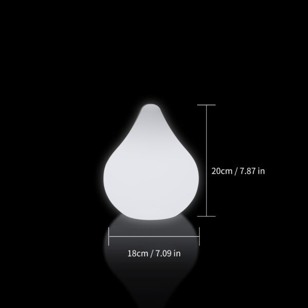 Size of Rechargeable Outdoor Wireless LED Droplet Shaped Lamps