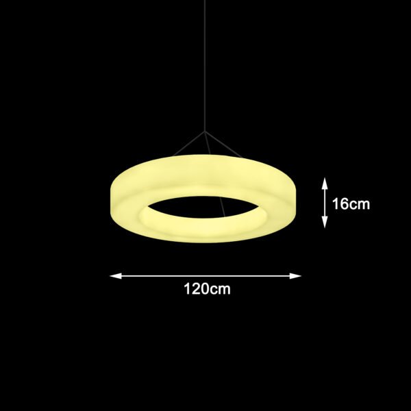 Size of modern RGB round led ceiling light fixtures