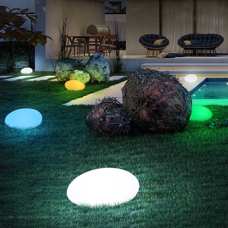 LED Light Design | Outdoor Pebble Shape Lamp | Colorfuldeco