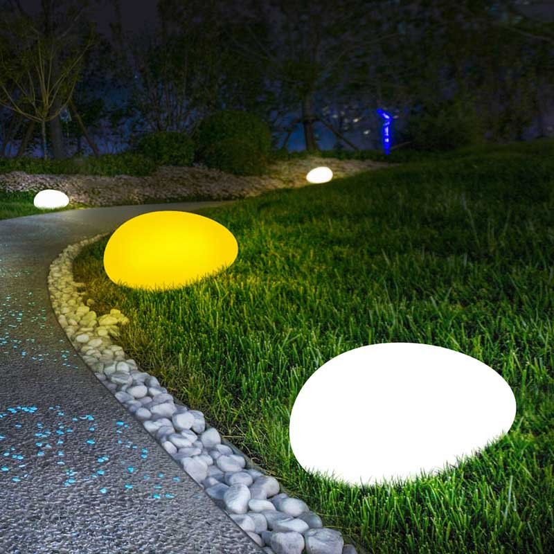 LED Light Design | Outdoor Pebble Shape Lamp | Colorfuldeco