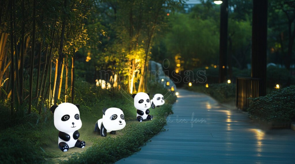 Create Magical Walkways with LED Panda Shape Lights That Delight Park Visitors