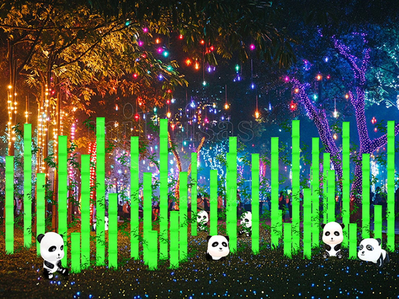 Enchant Your Outdoor Light Show with Panda-Themed Lamp