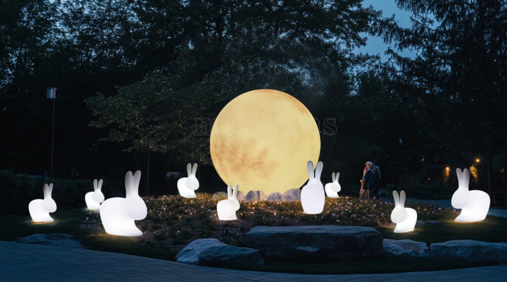Illuminate Your Public Park with the Enchanting and Playful Rabbiting Lamp